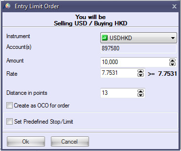 Entry orders